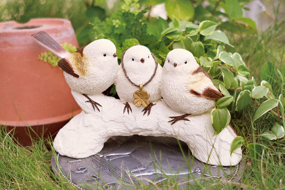 ガーデンオーナメント シマエナガ 置物 – ハウジー