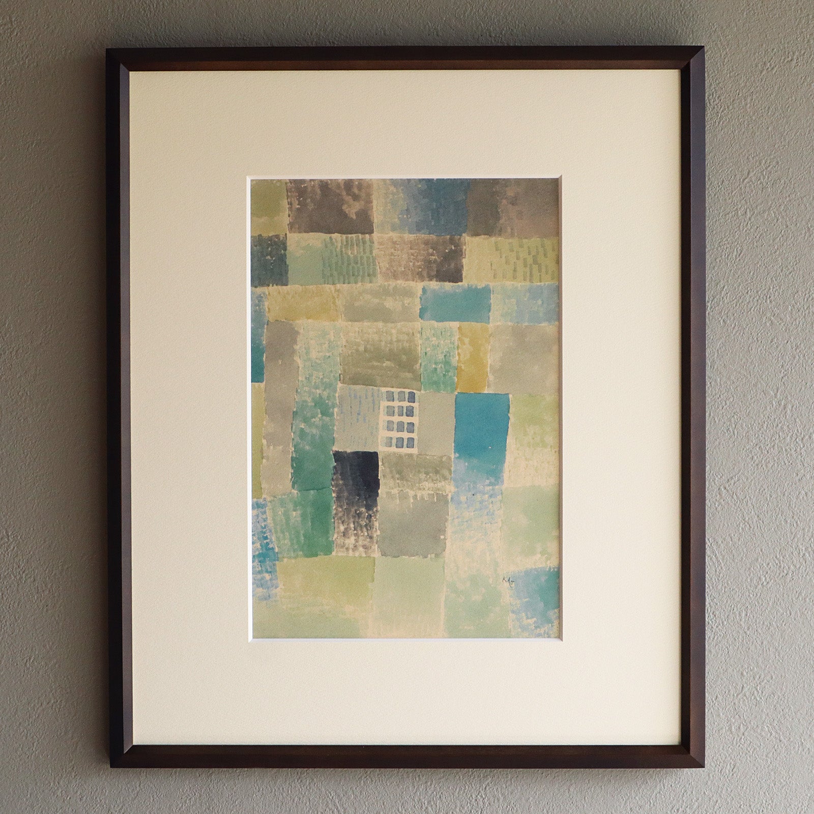パウル・クレー「居留地の最初の家」アートポスター（フレーム付き