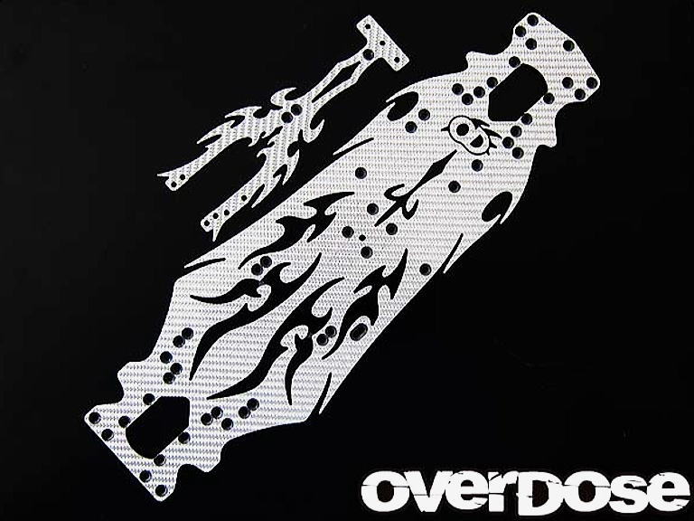 オーバードーズ OD1068 シルバーカーボンシャーシセット For DRB用