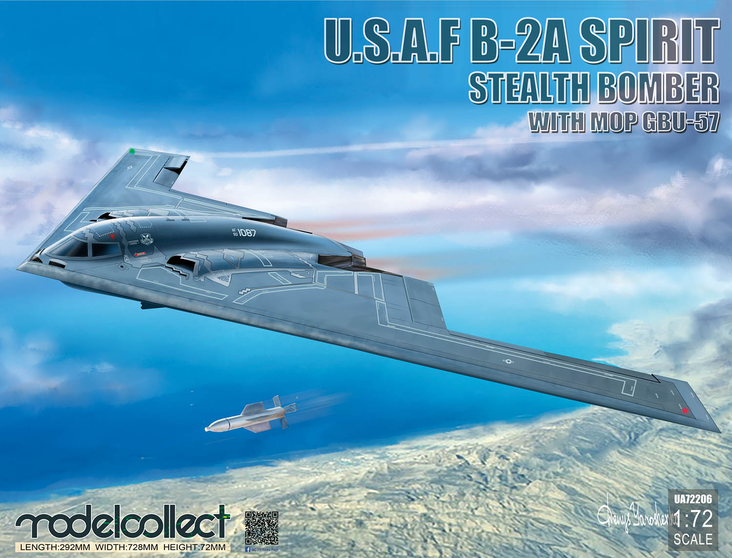 1/72 B-2A スピリット ステルス爆撃機+MK84x16 | 鉄道模型・プラモデル