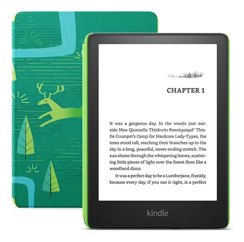 Kindle paperwhite kids emerald forest 11 gen 300pp 6.8 16gb color