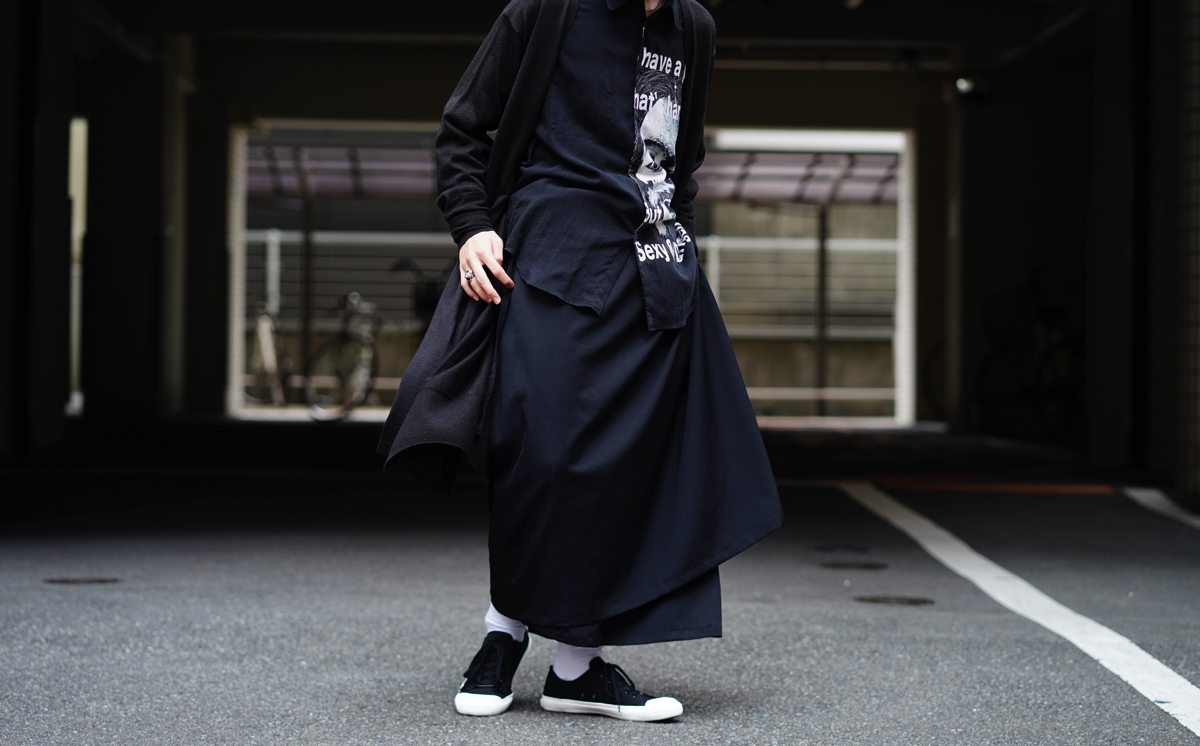YOHJI YAMAMOTO Front Gathered Skirt | HUES 福岡セレクトショップ