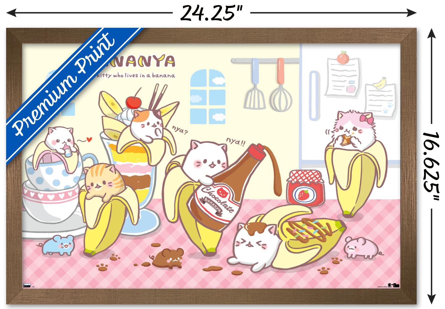 Bananya - Chocolate Wall Poster with Pushpins, 22.375