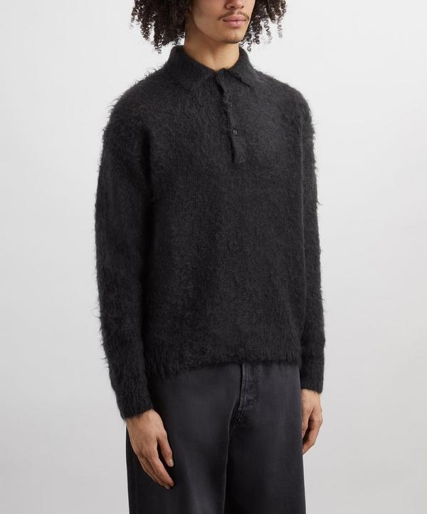 Auralee Brushed Super Kid Mohair Knit Polo | Liberty