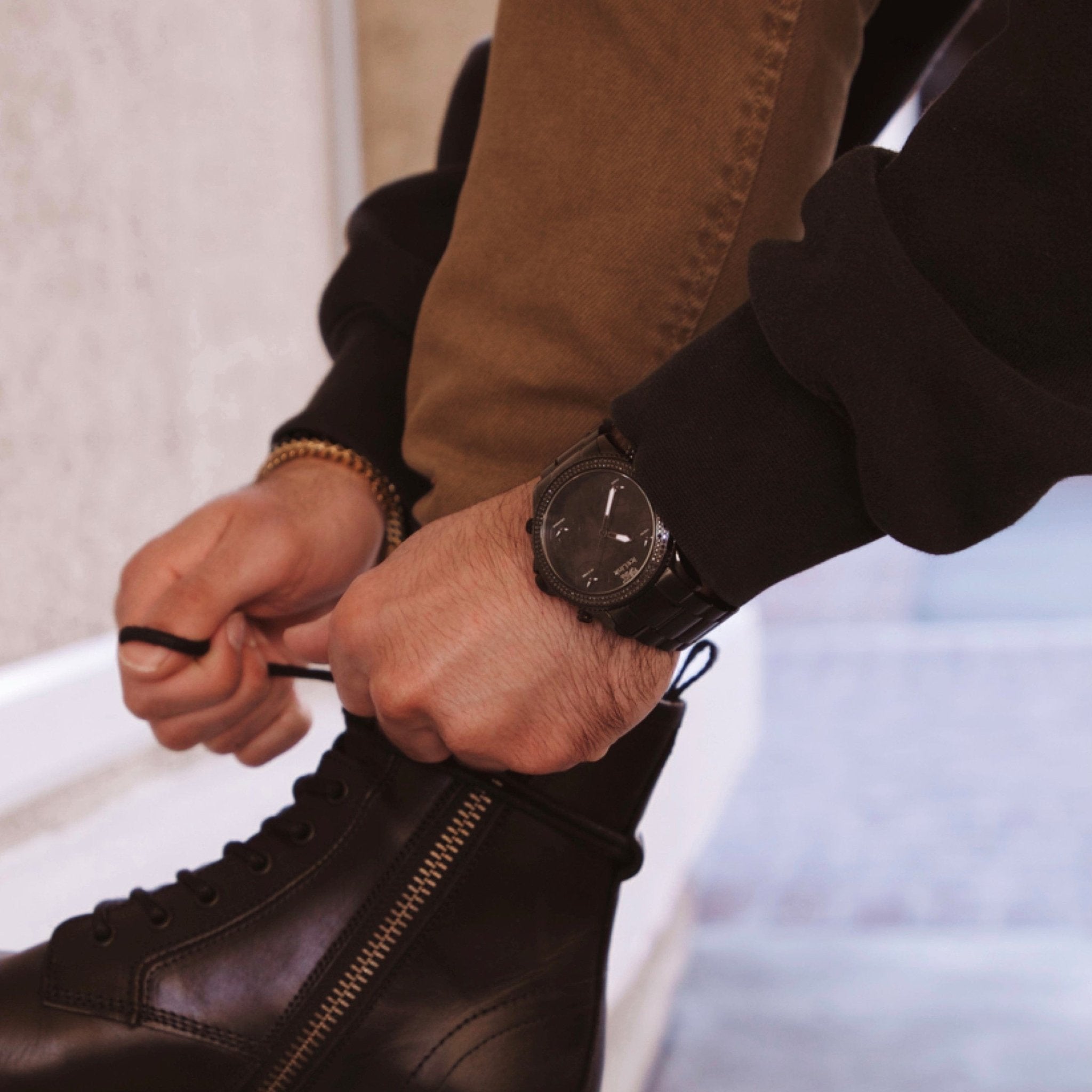 Marco Polo Black 5 Time Zone Watch - IceLink