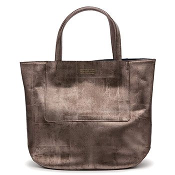 本革丸マチ3バッグ『琳派シルバー』【カレンブロッソ】(カッパー