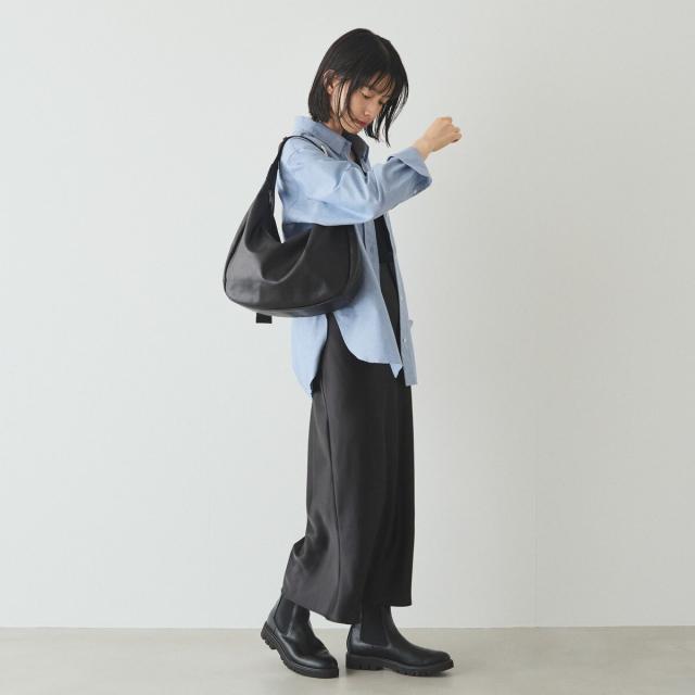 ラシット（russet）/ソフトレザーラウンドビッグショルダーバッグ(CE