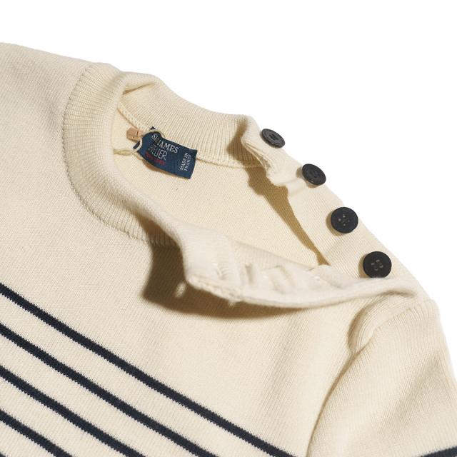 セントジェームス SAINT JAMES 肩ボタン ボーダーセーター ビニック