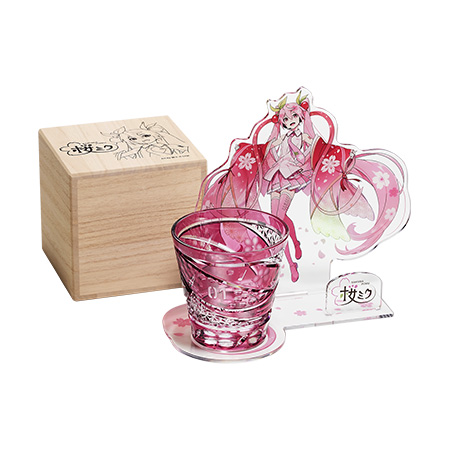桜ミク 江戸切子グラス／プレミアムキャラクターグッズ通販サイト