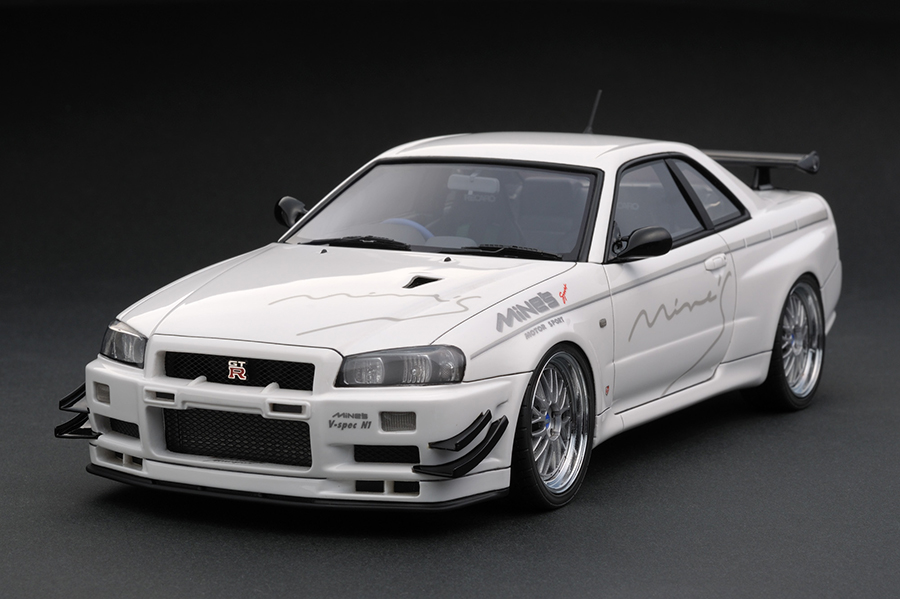 IG0347 1/18 Nissan Skyline GT-R Mine's(R34) White | LINE UP