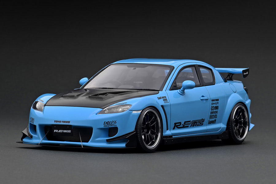 IG3178 1/18 Mazda RX-8 (SE3P) RE Amemiya Light Blue | LINE UP