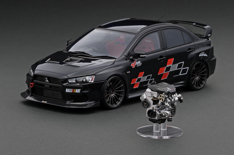 IG3212 1/18 Mitsubishi Lancer Evolution X (CZ4A) Black Metallic