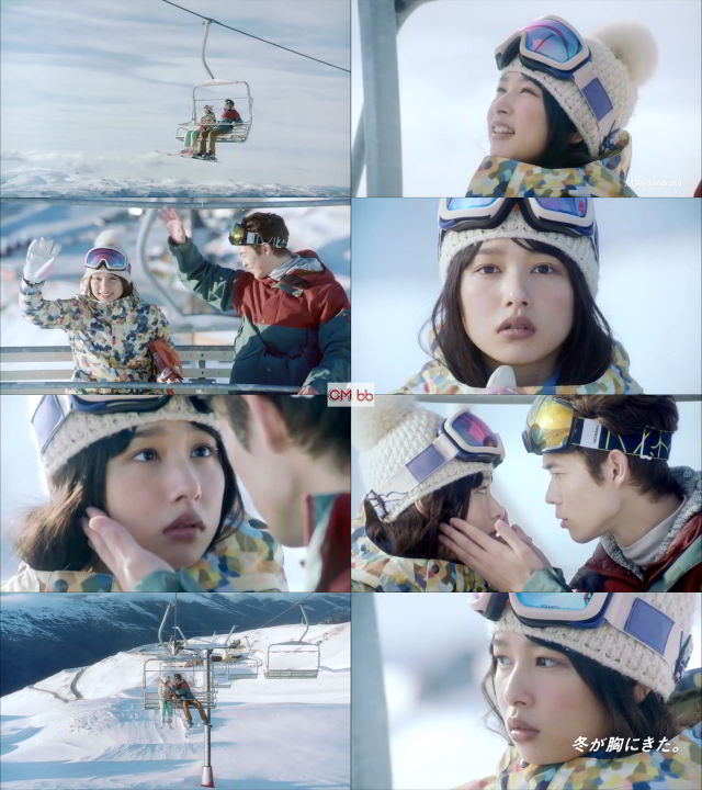 桜井日奈子 JRSKISKI CM - 桜井日奈子,宮沢氷魚 JR SKI SKI CM まつげ