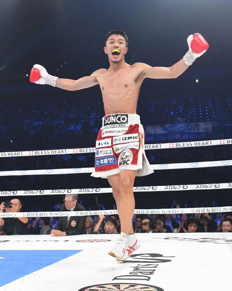 中谷潤人 圧巻V2！3戦連続KO 七大世界戦の大トリ締めた 統一戦へ