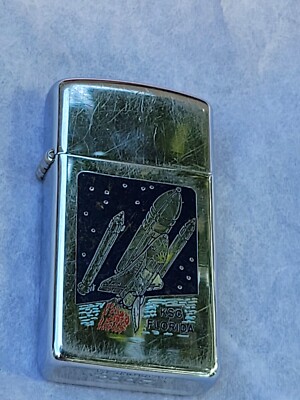 Vintage Kennedy Space Center Florida Space Shuttle Zippo Lighter