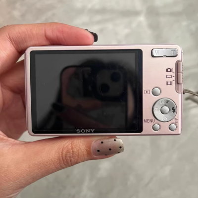 SONY Cyber Shot DSC-W350D 14.1MP Digital Camera -Cherry Blossom