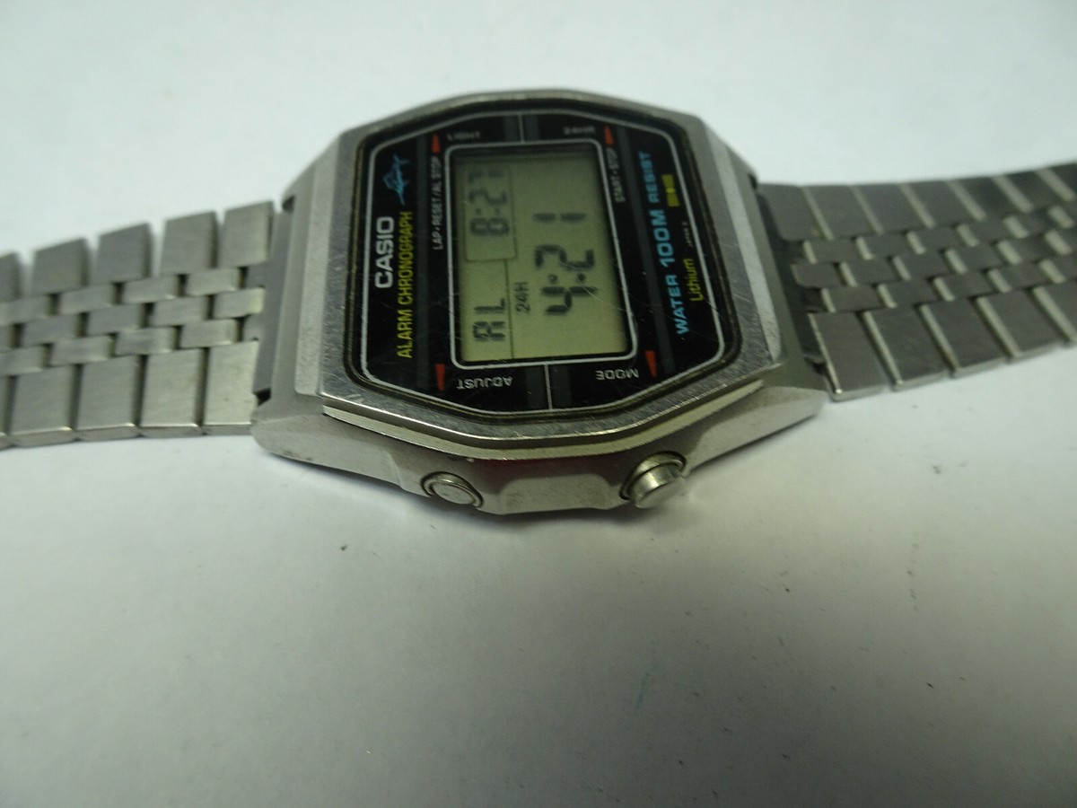 CASIO W750 MARLIN LCD JAPAN ALARM CHRONOGRAPH TIMER VINTAGE 1986