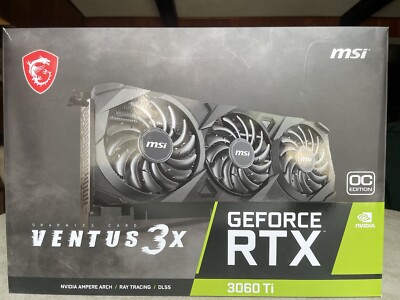 MSI GeForce RTX™ 3060 Ti VENTUS 3X OC LHR 8GB GDDR6 Graphics Card