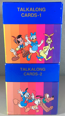 Rare Disneys World of English Talkalong Cards Chinese 2 Box Set