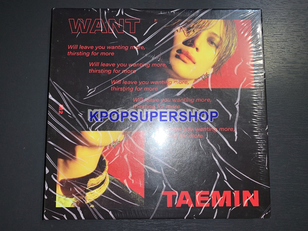 Taemin 2nd Mini Album Want CD Photocard More Ver. New Sealed Rare