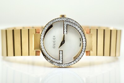 Gucci Rose Gold 133 Interlocking-G Ladies Diamond Swiss Quartz