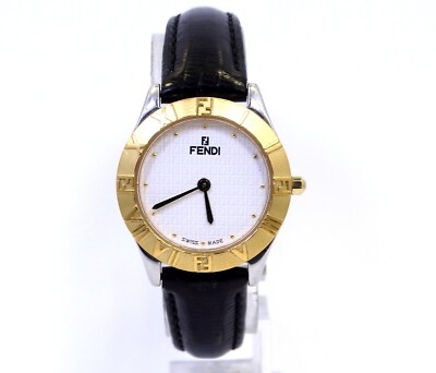 Ladies FENDI OROLOGI 017 2000L 433 Two Toned Roman Numeral Quartz