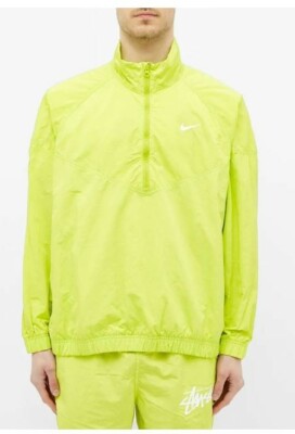 STÜSSY X NIKE WINDRUNNER Jacket (OFF NOIR) LIME Size L 100