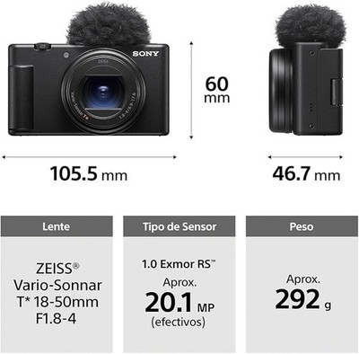 Sony ZV-1M2 4K Vlog 20.1MP Digital Camera Black With Accessories