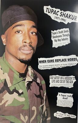 Tupac Shakur 2pac Newspaper Collage Tribute 2001 Poster 22 x 35 | eBay