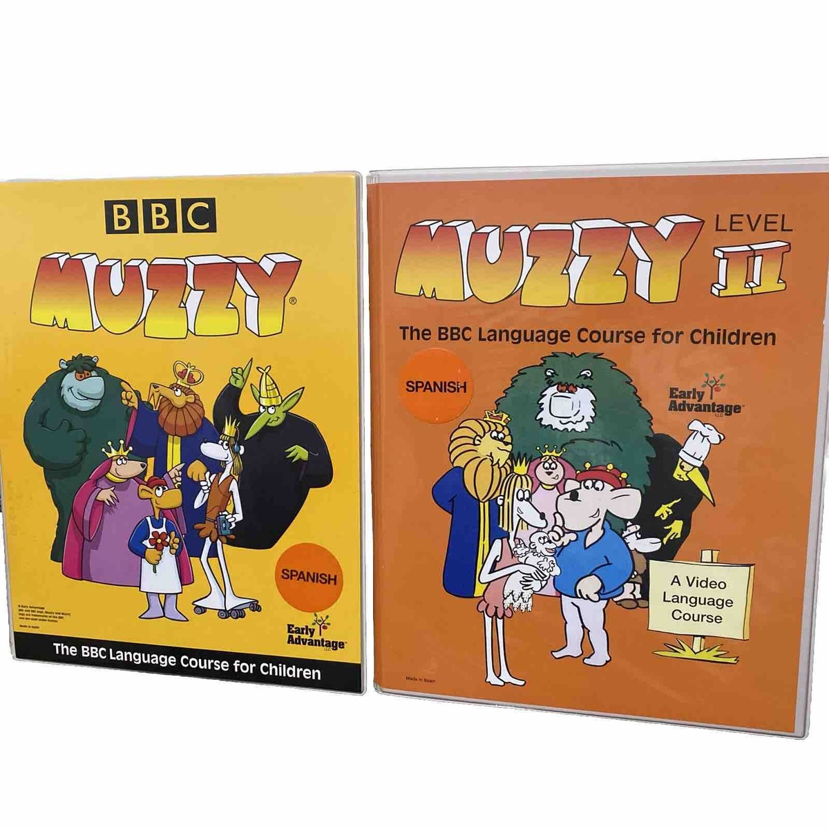 Muzzy BBC Language Course Spanish 1 & 2 Set - VHS Cassette - See