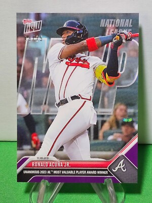 Ronald Acuna Jr. 2023 MLB TOPPS NOW Card OS17 - Purple Parallel