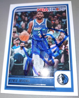 KYRIE IRVING DALLAS MAVS SIGNED HOOPS 2024 TRADING CARD PROOF NBA