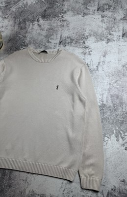 Vintage 90s Yves Saint Laurent YSL Knit Beige Luxury Sweatshirt