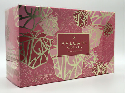 Bvlgari Omnia Pink Sapphire 4pc Perfume edt Spray 2.2 oz Lotion