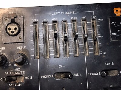 Gemini PMX-2000 4 Channel Preamp Mixer w/Crossfader Works Read