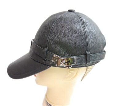Authentic HERMES Hat, Cap, Kelly Leather #5564 | eBay