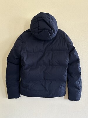 Uniqlo Men Seamless Down Parka Size M Navy Outerwear Down Jacket
