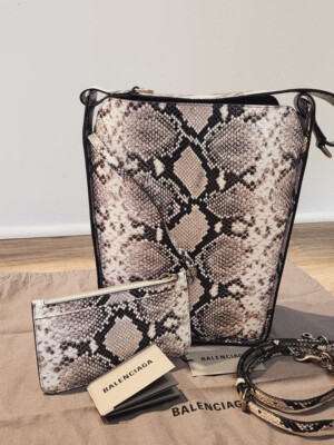 Balenciaga Tool 2.0 Small North-South Leather Tote Snake Print