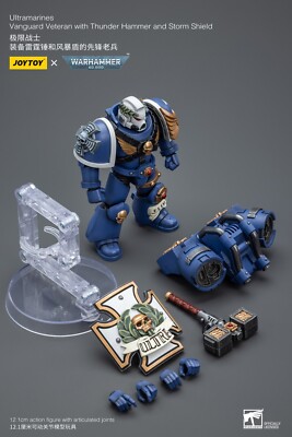 1/18 JOYTOY Warhammer 40k Ultramarines Vanguard Veteran w/Hammer