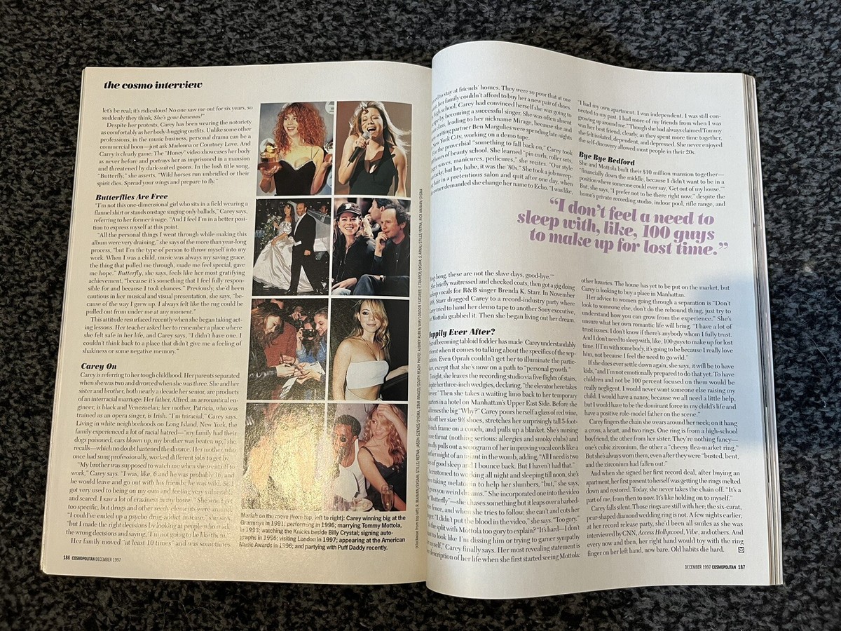 Cosmopolitan Magazine MARIAH CAREY Dec 1997 US Edition MINT