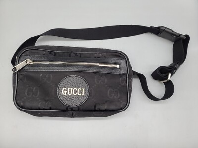 GUCCI Off The Grid GG Nylon Belt Bag Black 631341 -USED- P155 | eBay