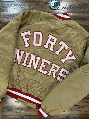 Vintage 90s San Francisco 49ers forty niners Chalk Line Gold