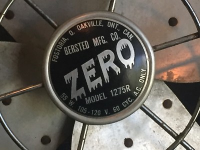 Antique Vintage Zero Model 1275R Electric Fan with Metal Blades | eBay