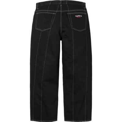 Supreme Paneled Stripe Baggy Jean Black | eBay