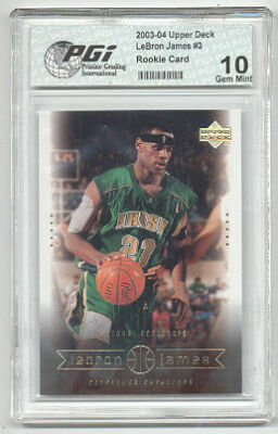 LeBron James 2003 Upper Deck #3 HIGH SCHOOL Rookie Card PGI 10 | eBay