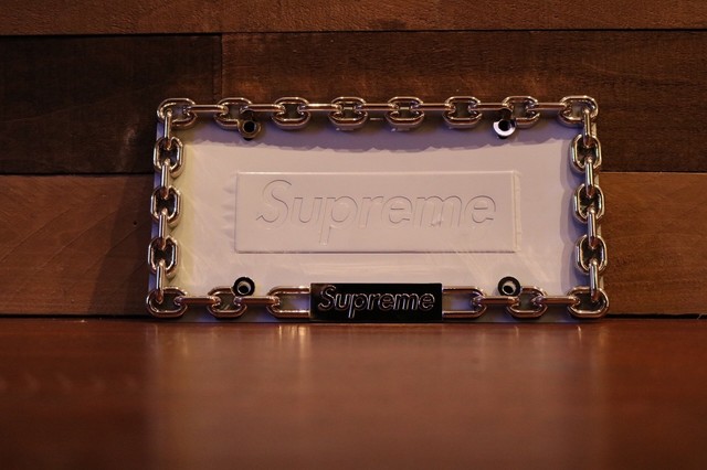 Supreme Chain License Plate Frame Silver for sale online | eBay