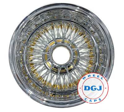 Zenith Style 14x6 Rev 72 Diamond Spokes Gold Nip+Hub Ring Lowrider