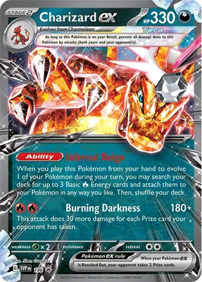 Pokémon Charizard ex SVP 196 / 054 Lenticular Holo JUMBO Black