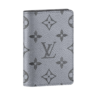 Louis Vuitton Taiga Gunmetal Grey Silver Monogram Logo Pocket