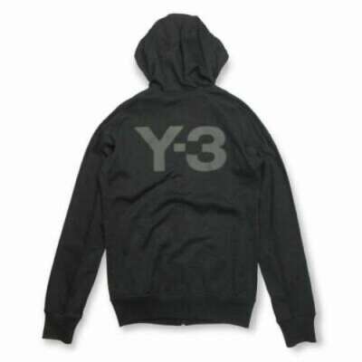 Auth Y-3 U Classic Zip Hoodie Logo Back Print Long Sleeve Adidas